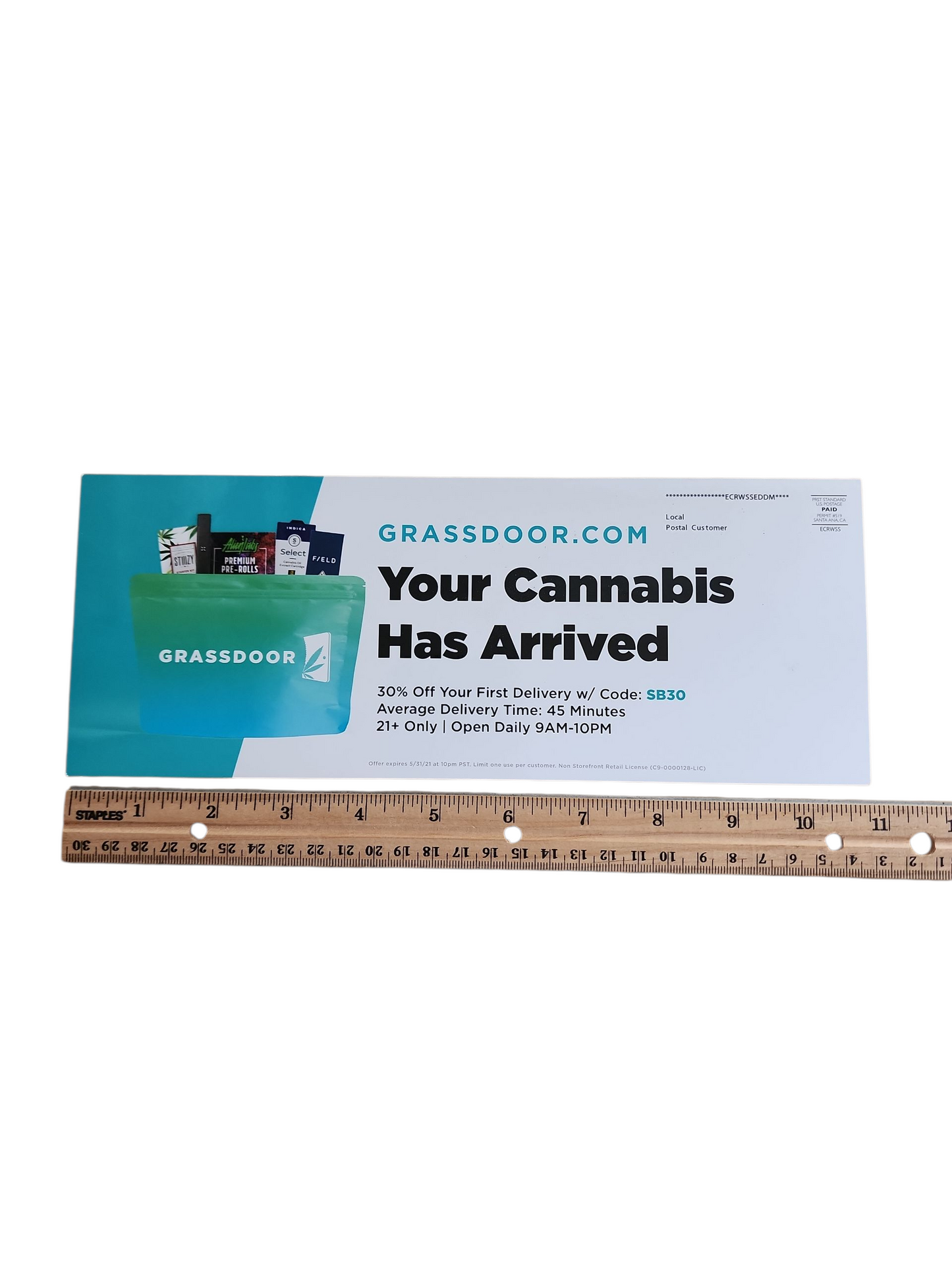 GrassDoor Cannabis Delivery Advertising California 2021
