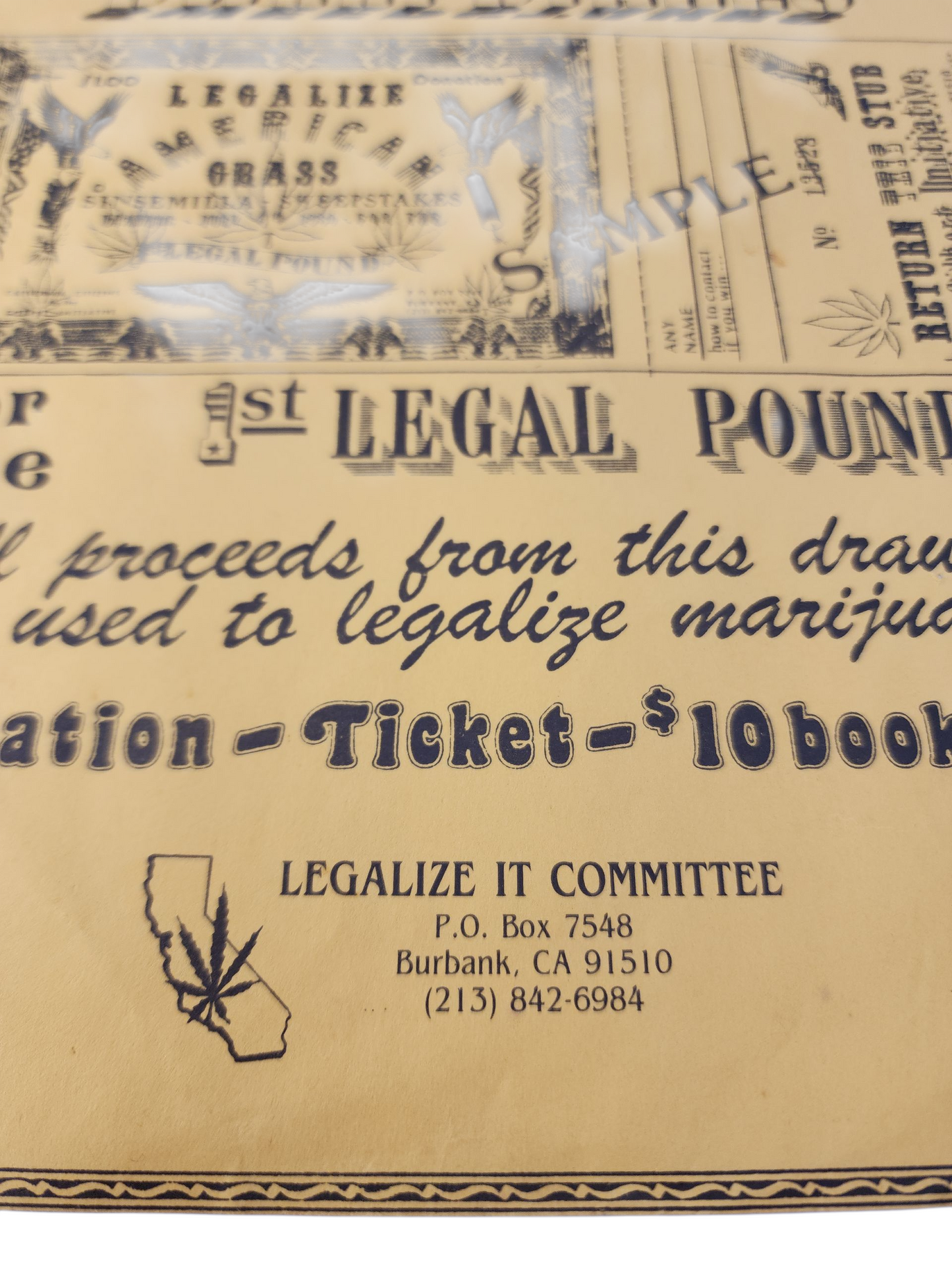 Vintage 1980 Sinsemilla Sweepstakes Flyer – Cannabis Legalization Raffle Cannabis Ephemera