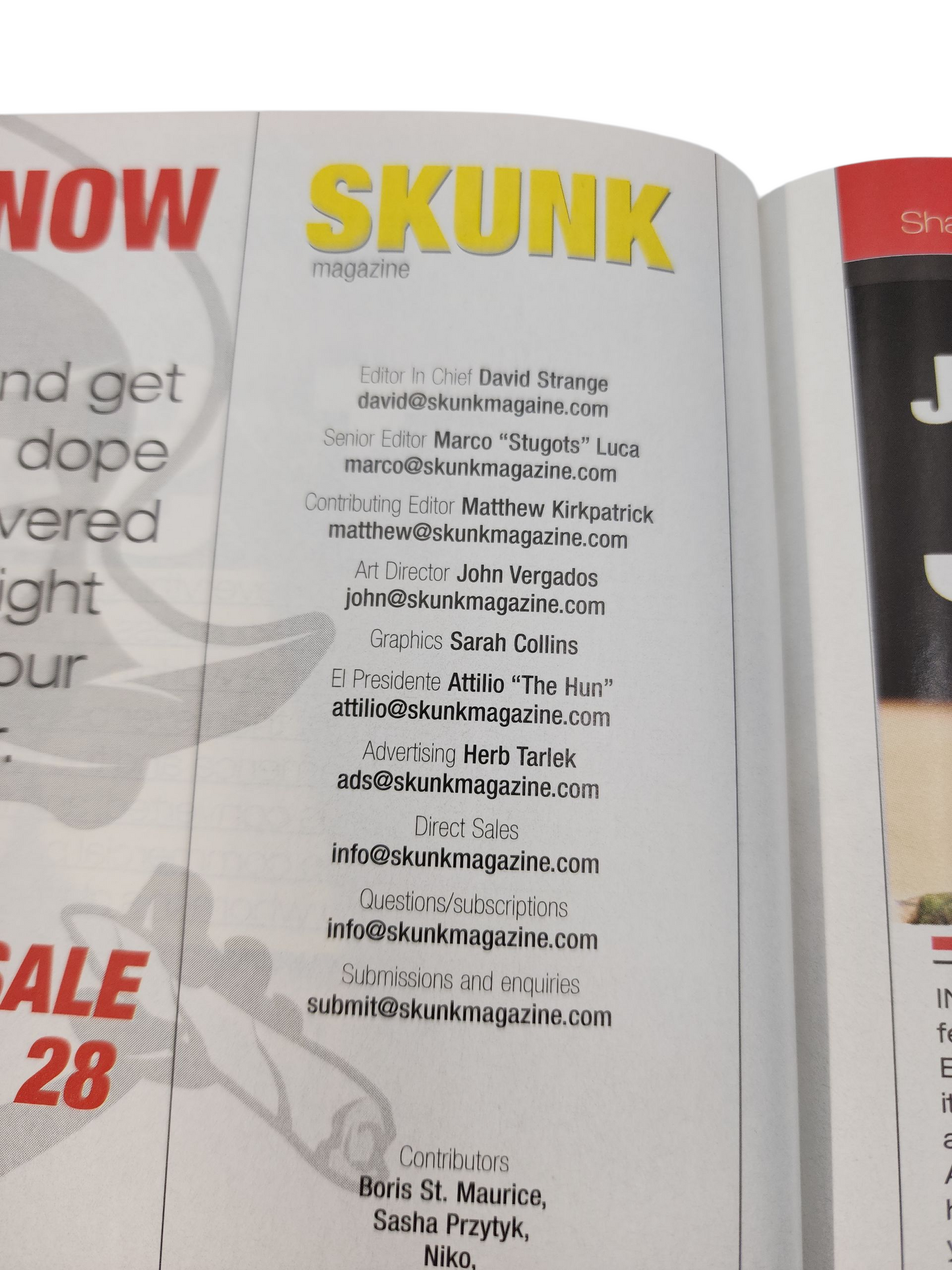 Skunk Magazine Pre-Release Issue #1 (2005, Canada) – Rare Cannabis  Ephemera