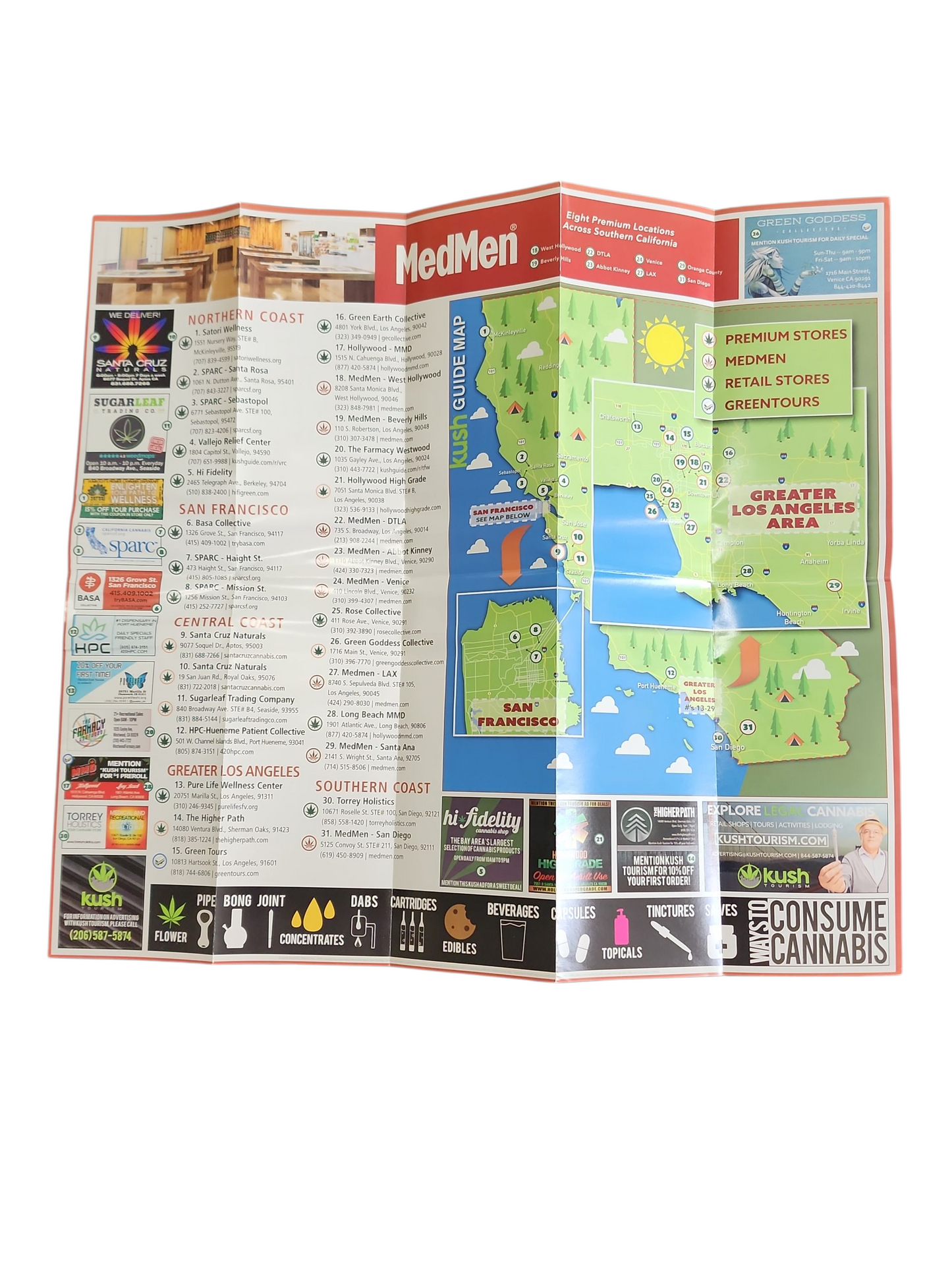 2021 California Cannabis Guide & Map Brochure Advertising by Kush Tourism
