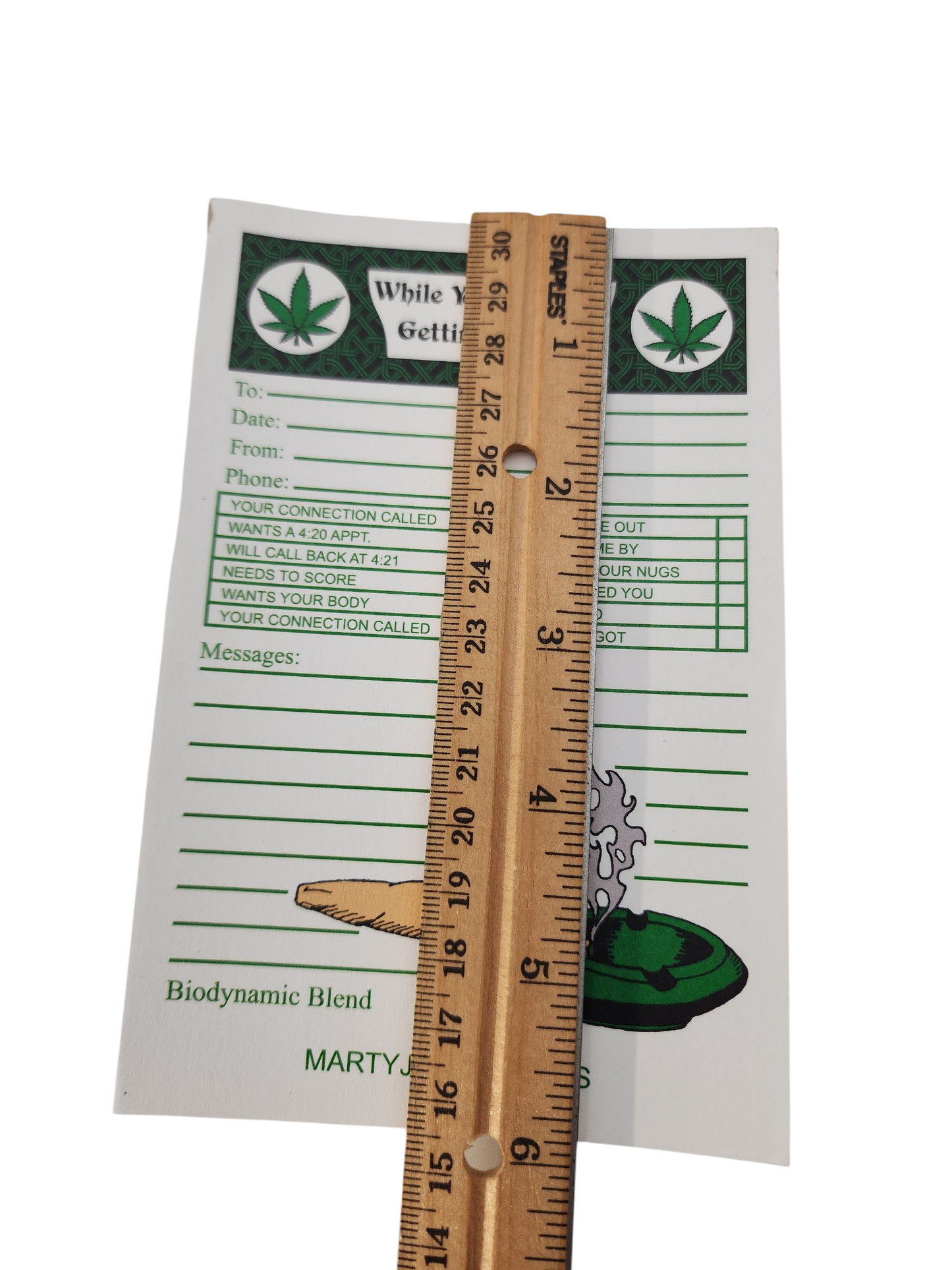 Martyjuana Farms “While You Were Out Getting Stoned” Novelty Notepad – Cannabis Ephemera