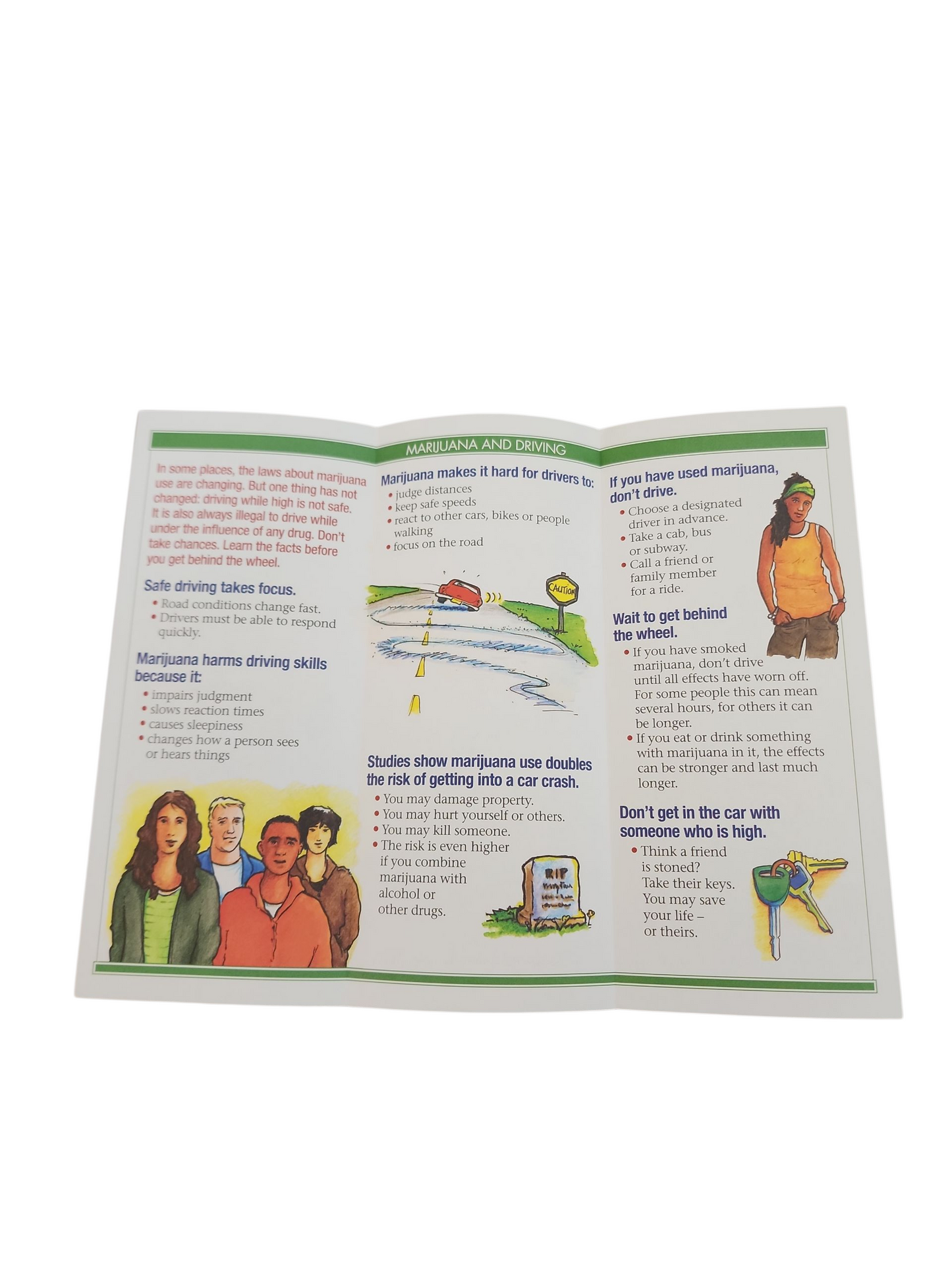 Don’t Take Risks: Marijuana and Driving – Educational Pamphlet (2016)California