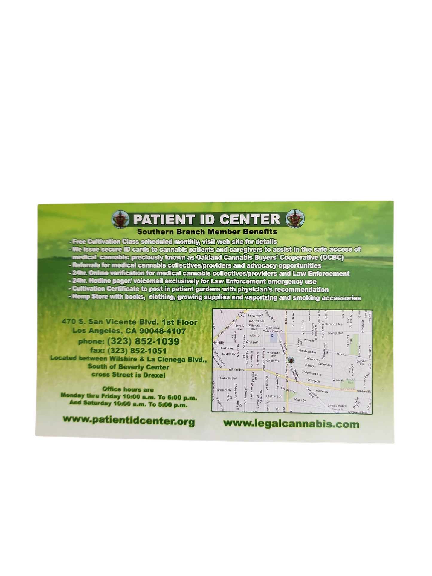 Patient ID Center Oakland California Cannabis Advertising 2010