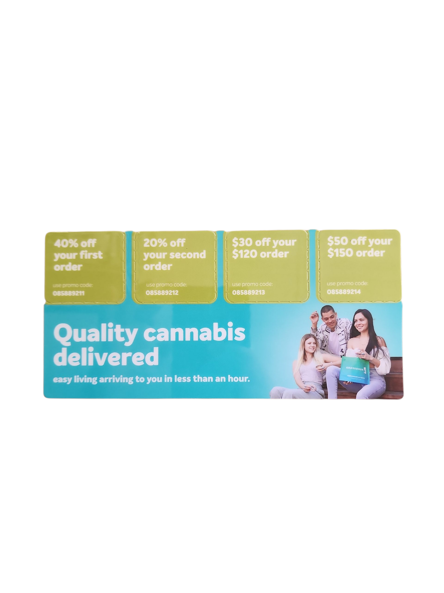 GrassDoor Plastic Cannabis Delivery  Advertising California 2022
