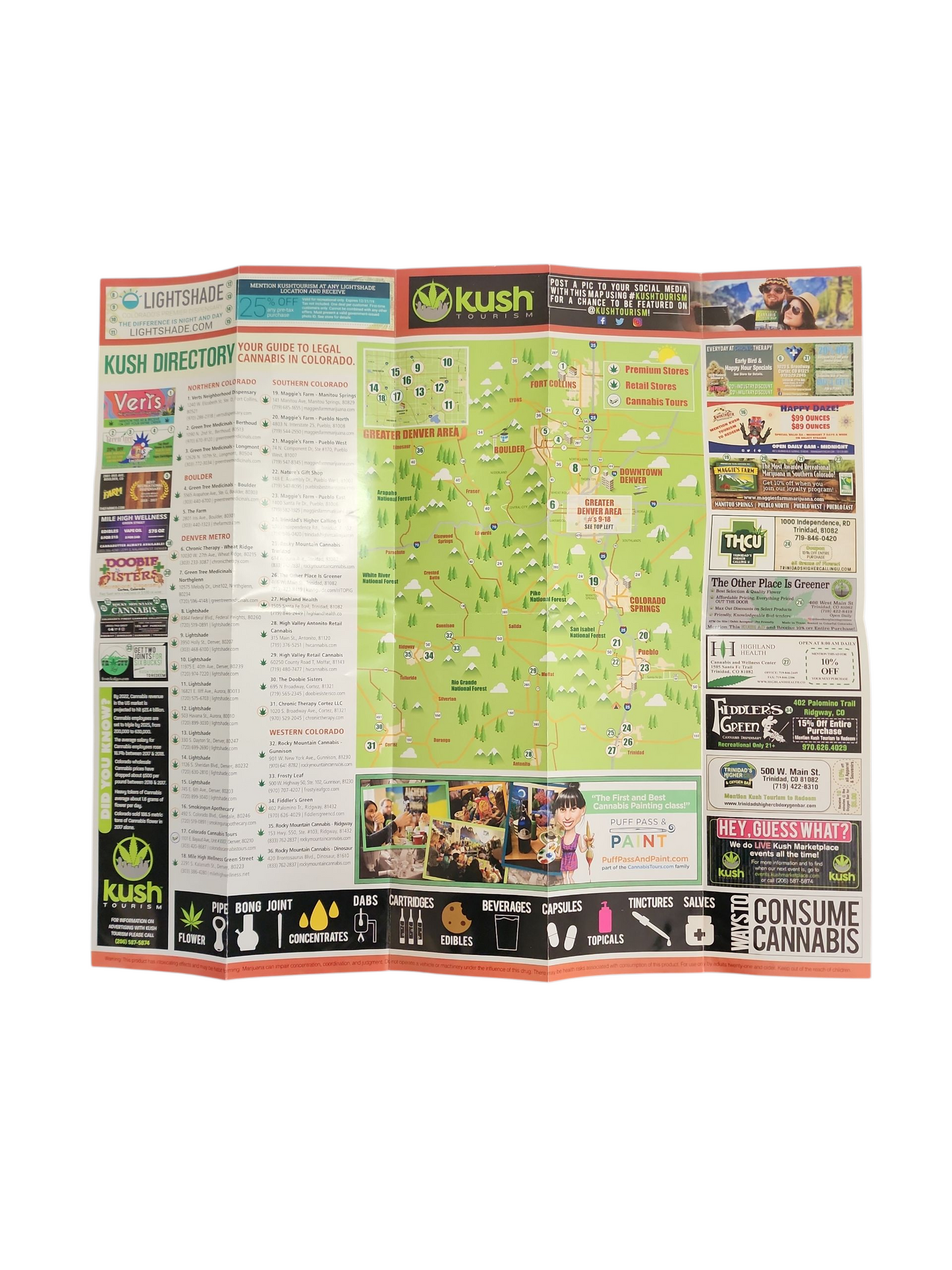 2018 Colorado Cannabis Tourism Map by Kush Tourism – Cannabis Ephemera