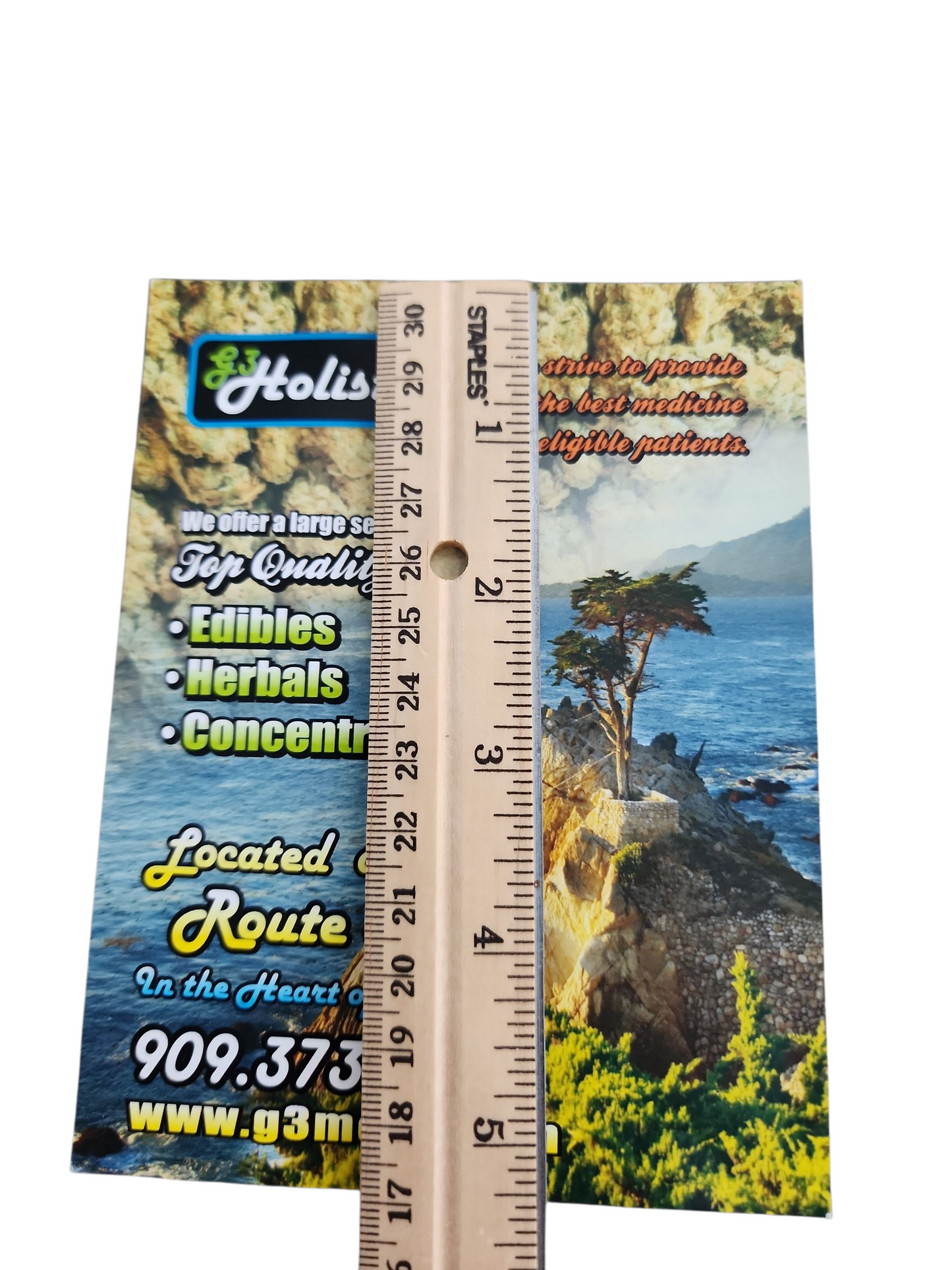 2010 - G3 Holistic Cannabis Dispensary Advertising Postcard Route 66 Upland California